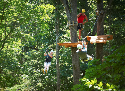 Zip-Lining and Rock Climbing