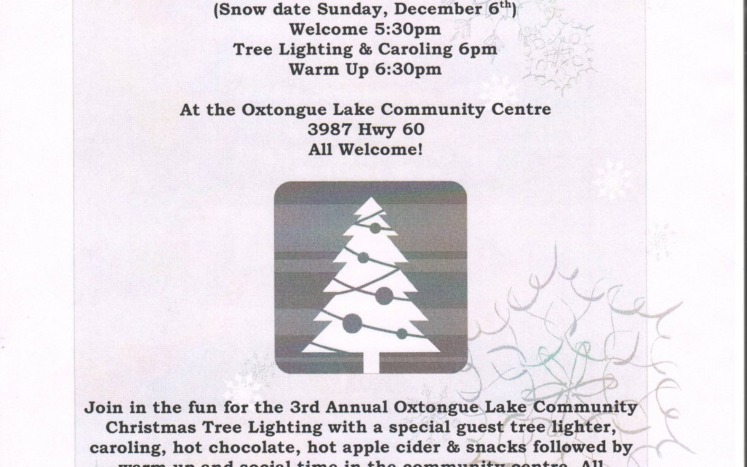 3rd Annual Oxtongue Lake Community Christmas Tree Lighting